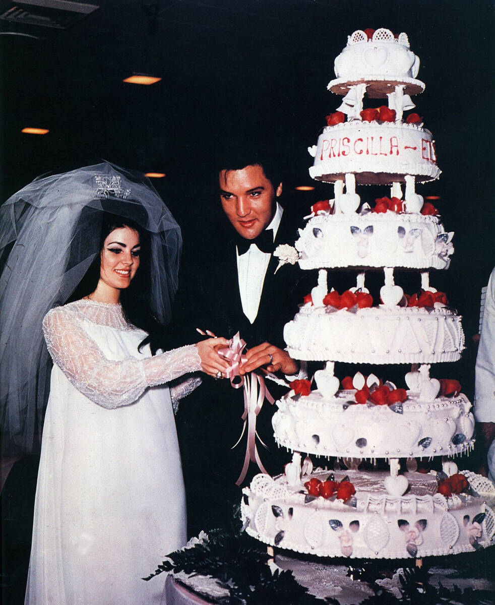 The wedding cake from the 1967 Las Vegas wedding of Elvis and Priscilla Presley is being replic ...