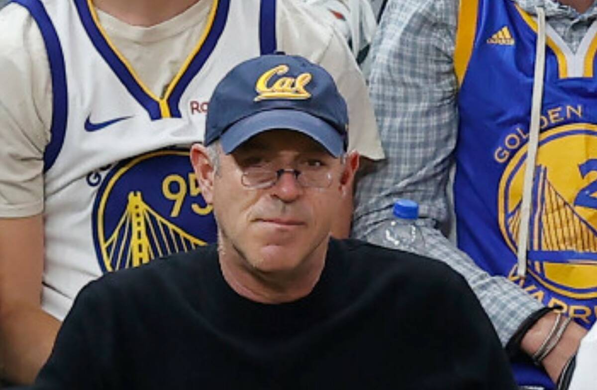Athletics owner John Fisher watches during Game 2 of the NBA Finals in San Francisco, Sunday, J ...