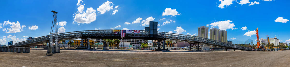 The Las Vegas Grand Prix, Inc. gives a preview of the temporary vehicular bridges at the Tropic ...