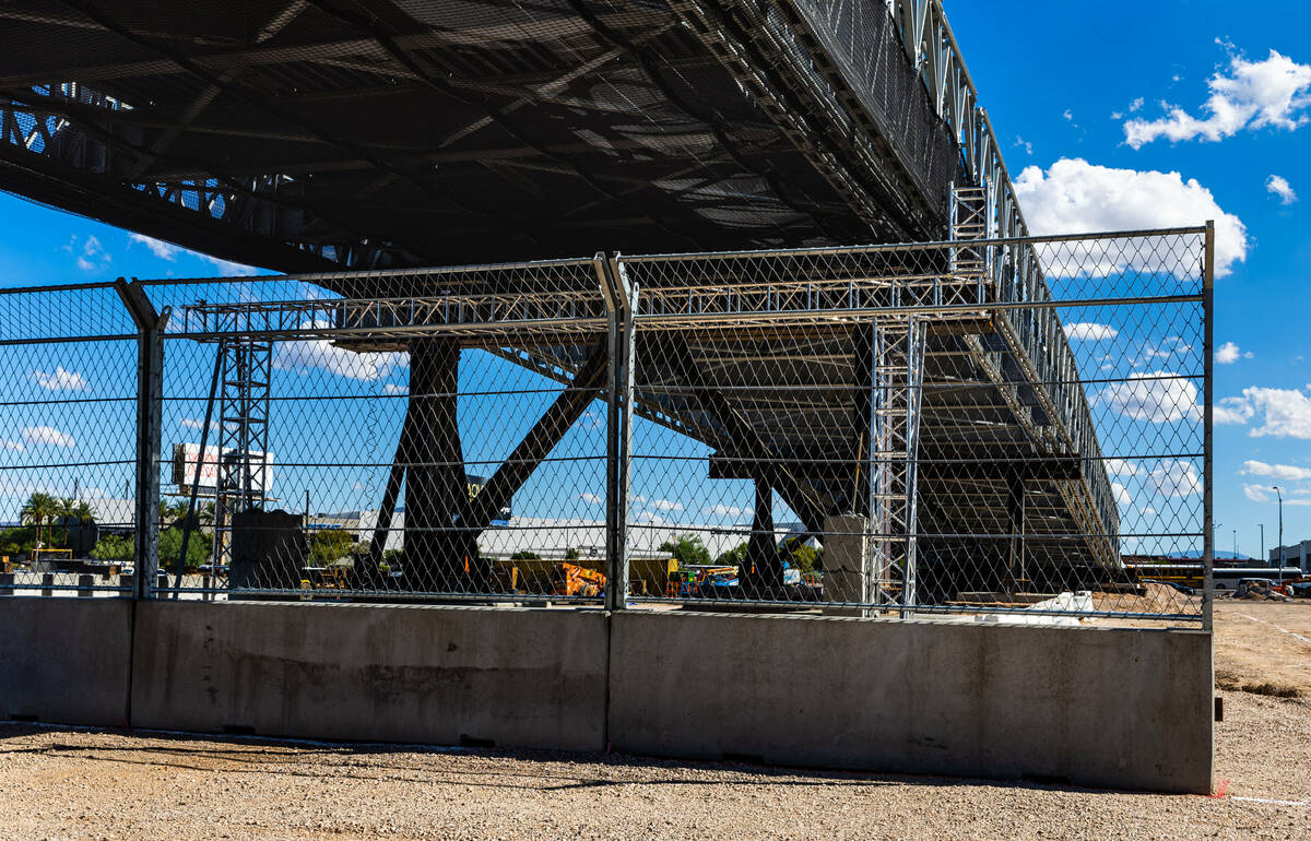 Las Vegas Grand Prix Flamingo bridge installation complete