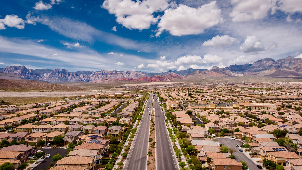 From West Charleston Boulevard, the western views in Summerlin capture many mountain peaks visi ...