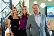 Tri Pointe Homes new home specialists, from left, Paris Bieber, Shannon Marler, and Josh Sellec ...