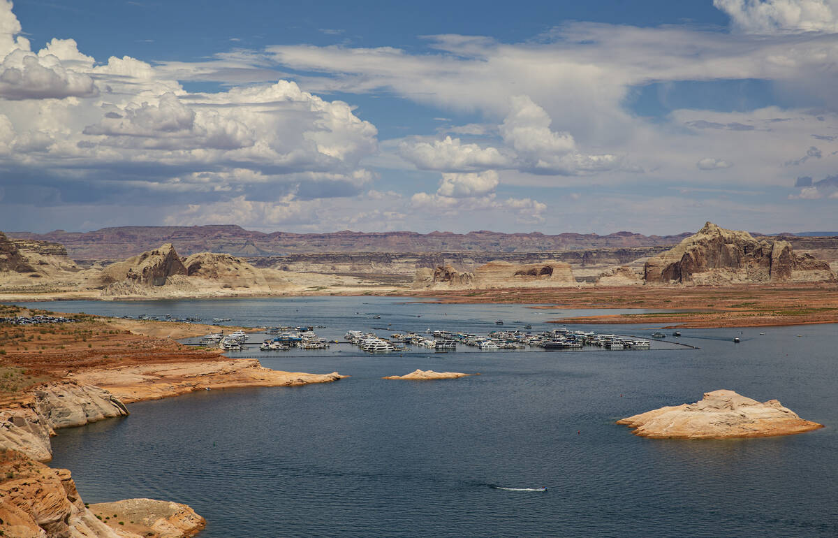 A view of the Wahweap Marina at Lake Powell in the Glen Canyon National Recreation Area on July ...