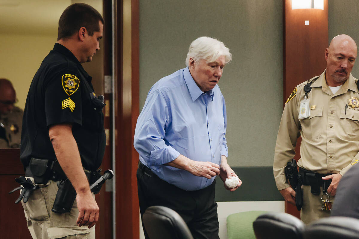 Thomas Randolph appears in court for closing arguments at the Regional Justice Center on Wednes ...