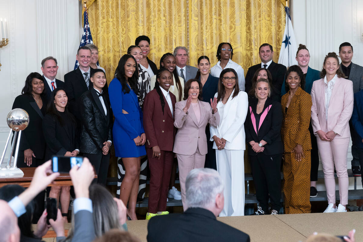 Watch live: Kamala Harris welcomes Las Vegas Aces to White House