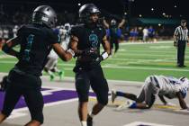Silverado running back Marcus Council (3) carries the ball into the end zone for a touchdown as ...