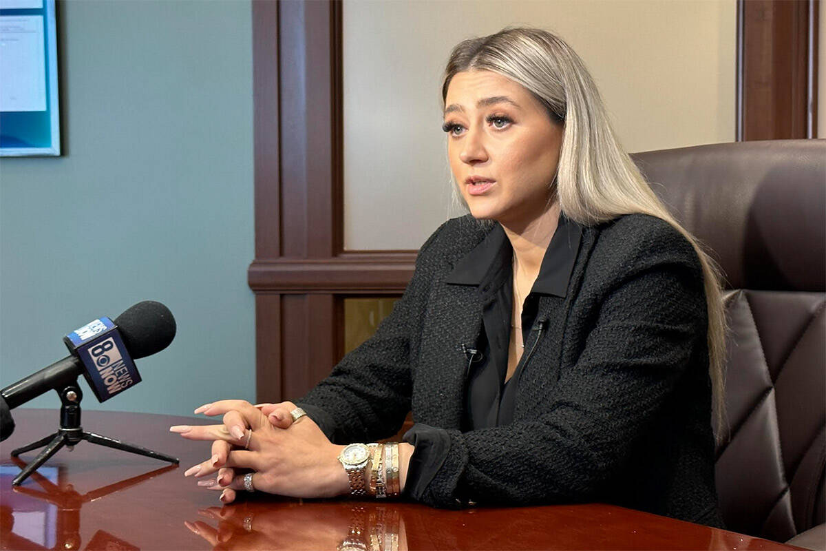Attorney Ofelia Markarian on Monday, Aug, 28, 2023 gave a press conference at her Las Vegas law ...