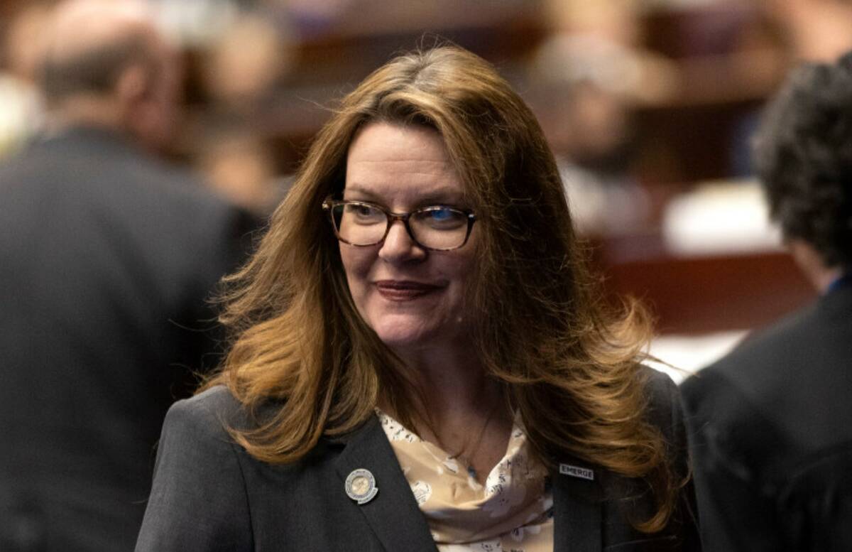 Assemblywoman Michelle Gorelow, D-Las Vegas, is seen during the first day of the Legislature in ...