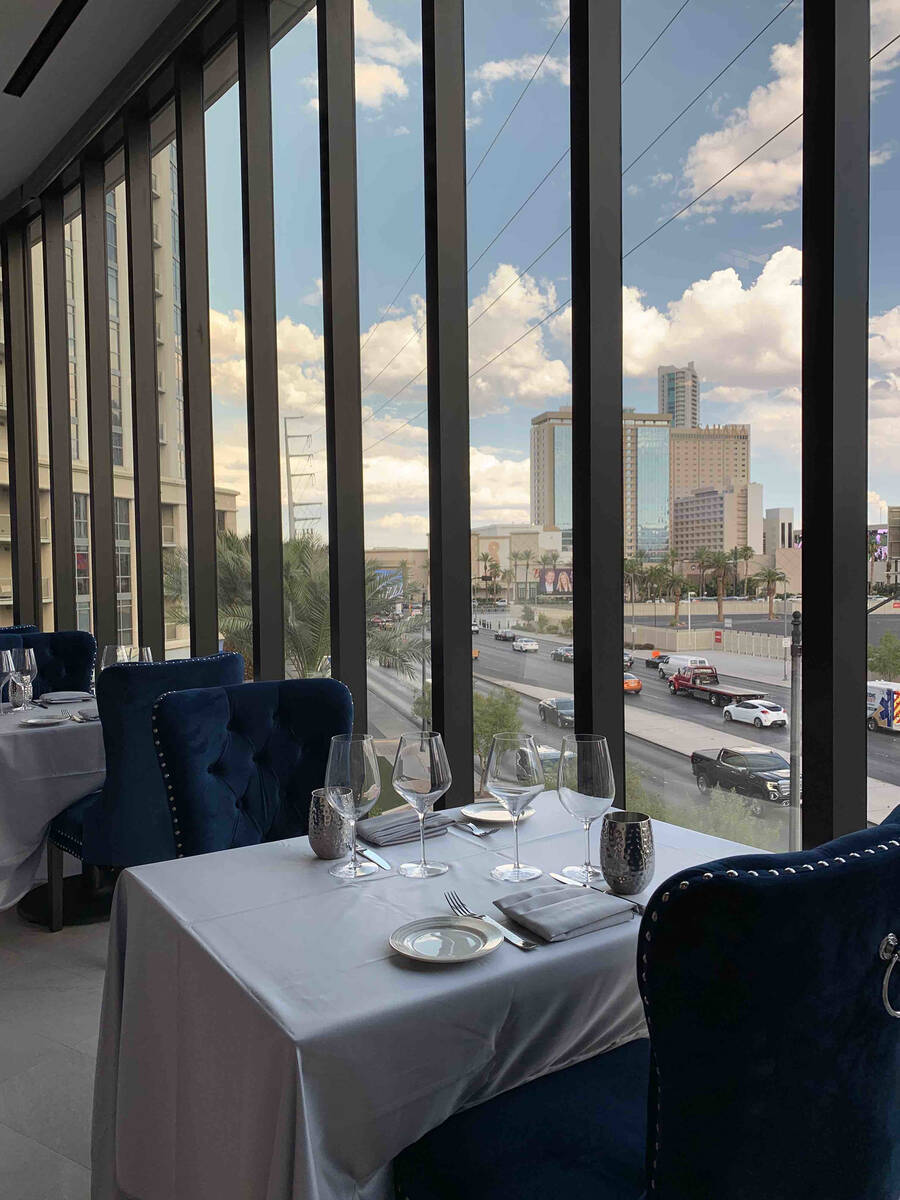 The dining room of Joel’s Chophouse inside the Ahern Hotel, on West Sahara Avenue just w ...