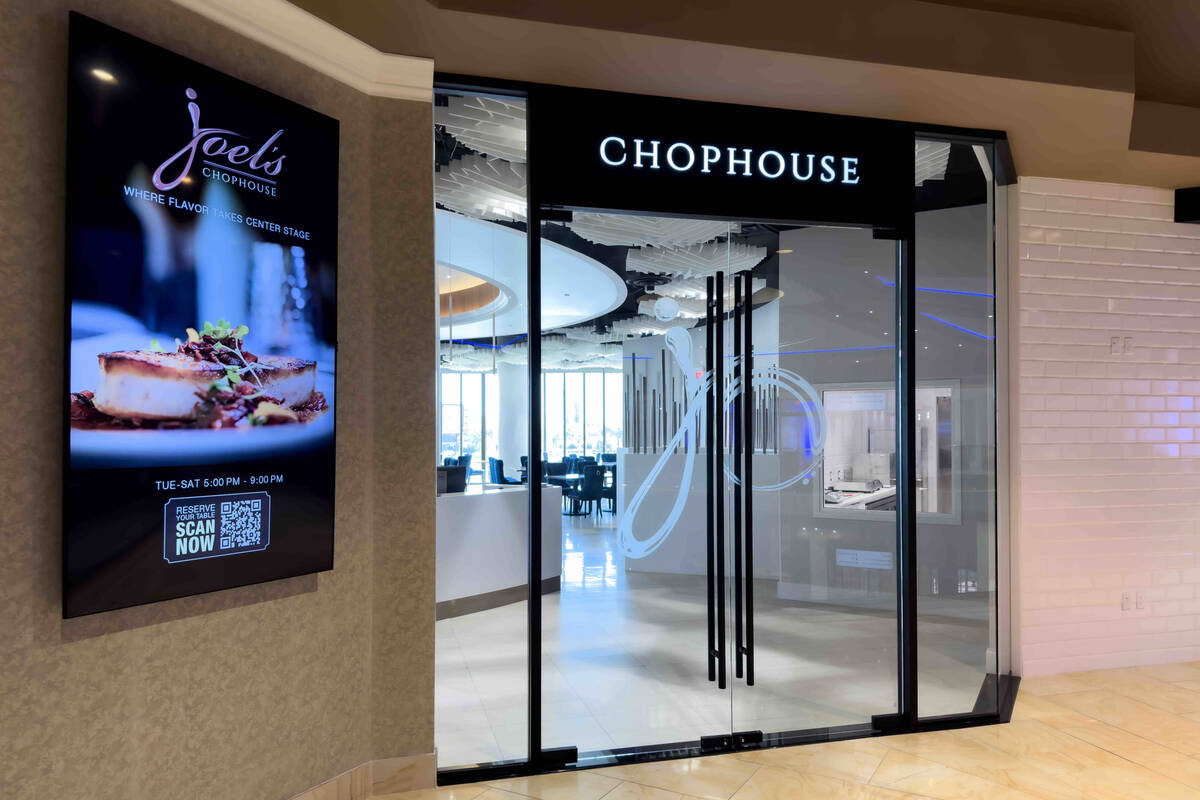 The entrance to Joel’s Chophouse inside the Ahern Hotel, on West Sahara Avenue just west ...
