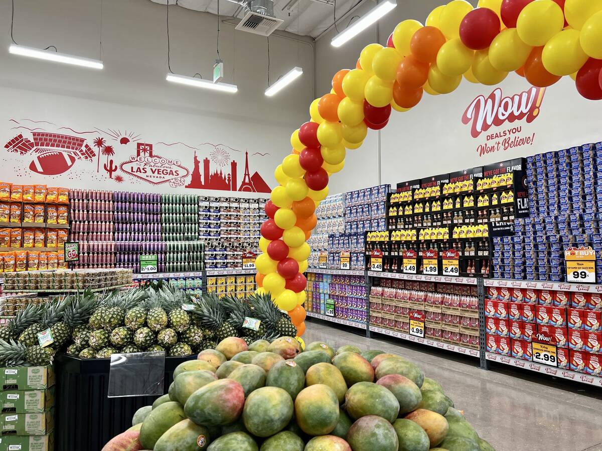 The interior of the Las Vegas Grocery Outlet Bargain Market, a budget grocery store that is set ...