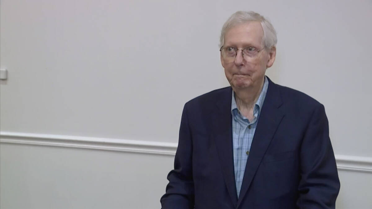 U.S. Senate Minority Leader Mitch McConnell, R-Ky., speaks at the NKY Chamber of Commerce at th ...