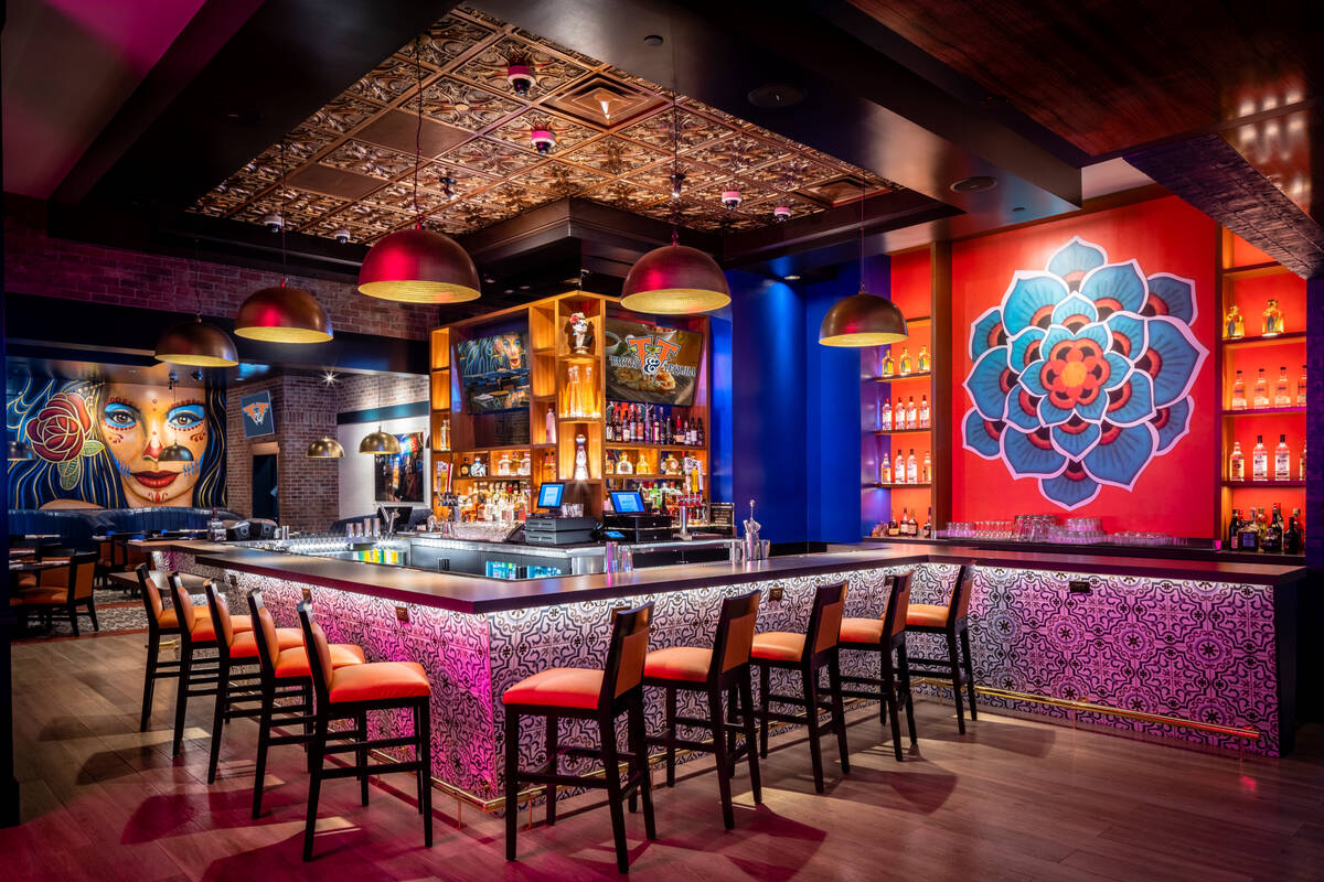The bar at Tacos & Tequila in Palace Station in Las Vegas. (501 Studios)
