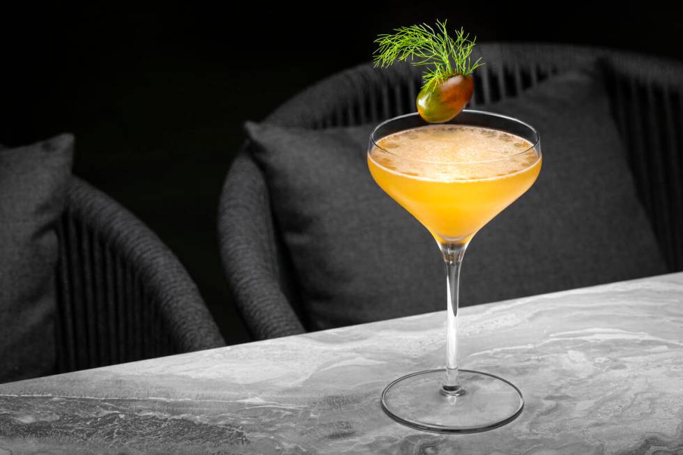 A Rossellini cocktail from Amari restaurant in the UnCommons development in the west of the Las ...