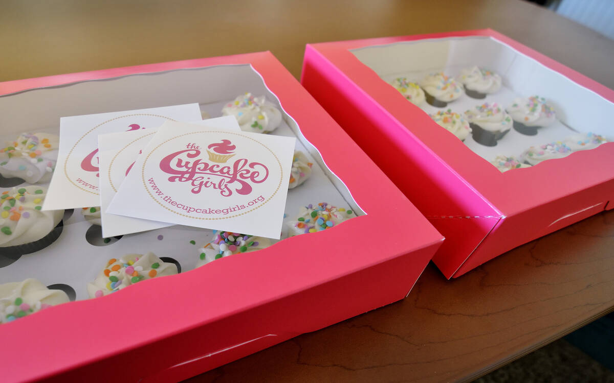 Cupcakes ready for delivery are shown at the Cupcake Girls offices in Las Vegas. (Las Vegas Rev ...