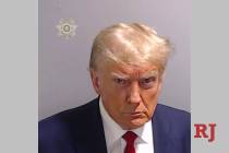 Former President Donald Trump's booking photo taken in Fulton County, Georgia. (AP)