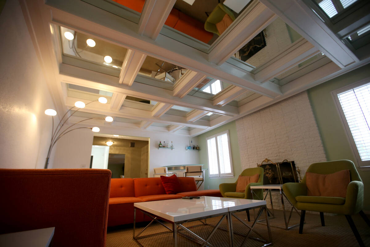 The sunken living room at the former home of Las Vegas mobster Tony "The Ant" Spilotr ...