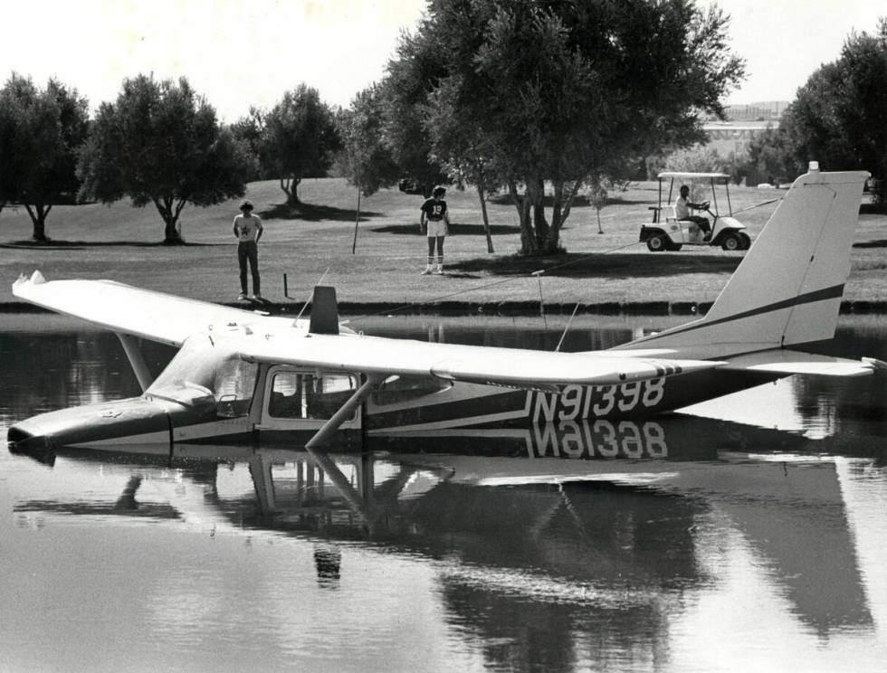 Golf Fairway October 12, 1981 FBI plane goes down at the Las Vegas Country Club. (Wayne Kod ...