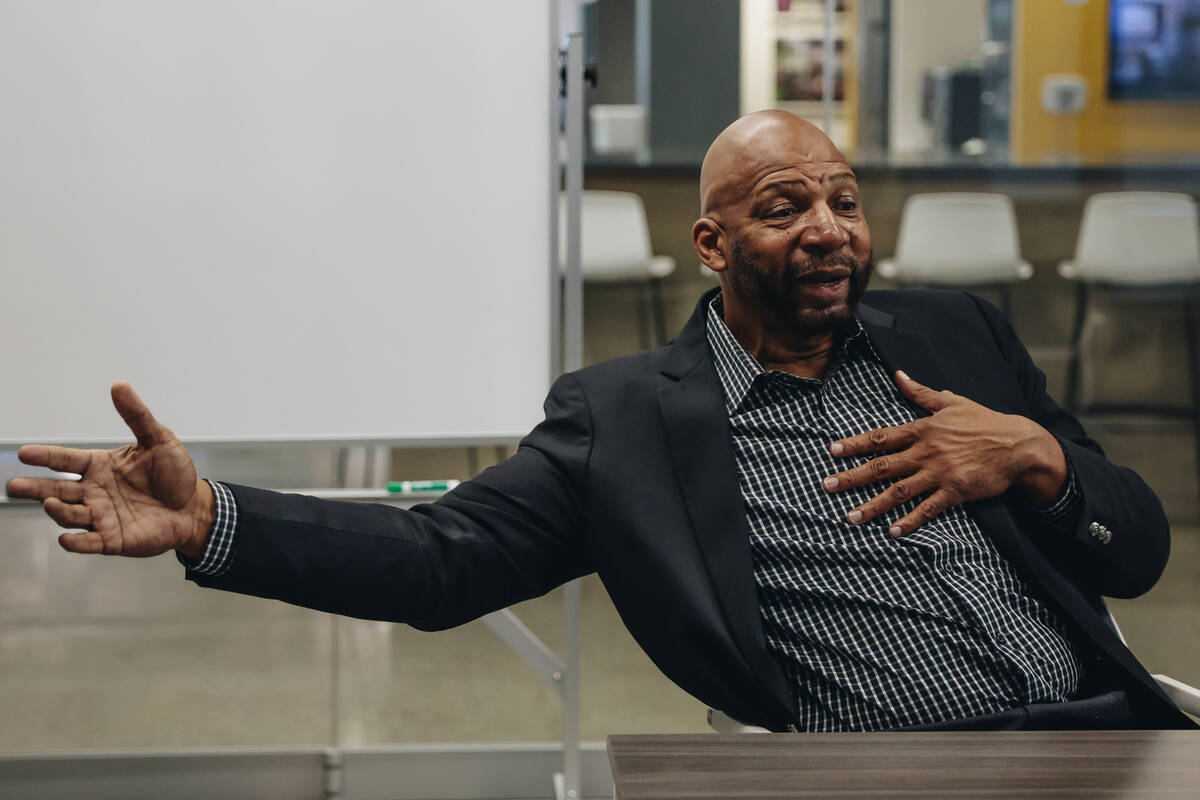 Jackie Robinson of All Net Resort and Arena speaks to the Las Vegas Review-Journal about his pl ...