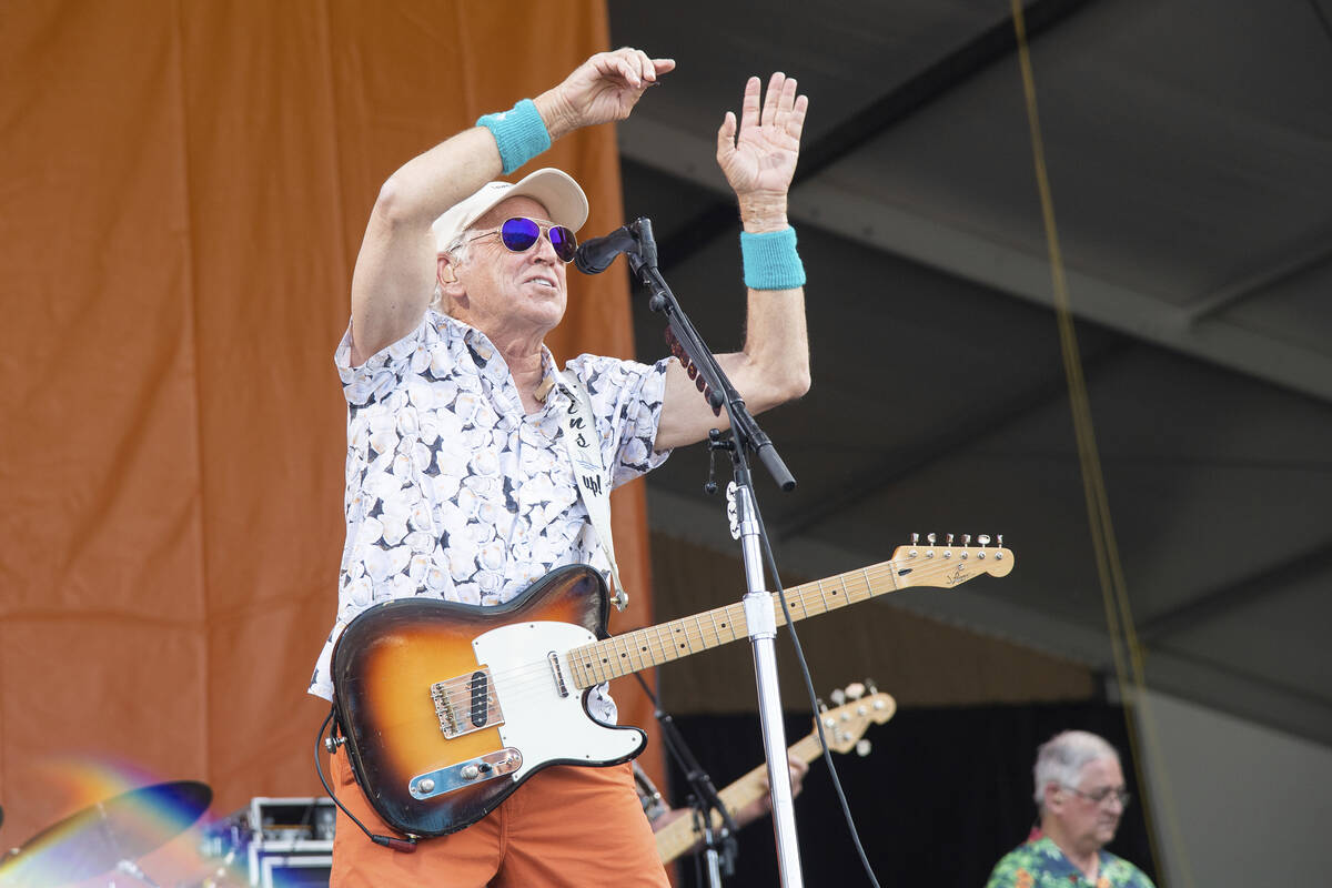 Jimmy Buffett performs at the New Orleans Jazz and Heritage Festival, on Sunday, May 8, 2022, i ...