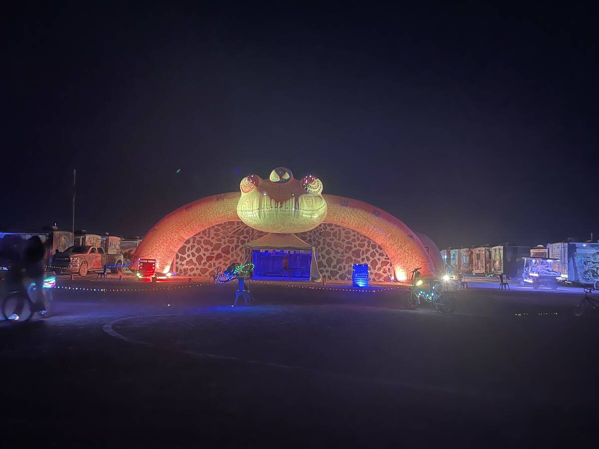 Guy Laliberte's Frooogs Camp installation is shown at Burning Man Festival on Friday, Sept.1, 2 ...