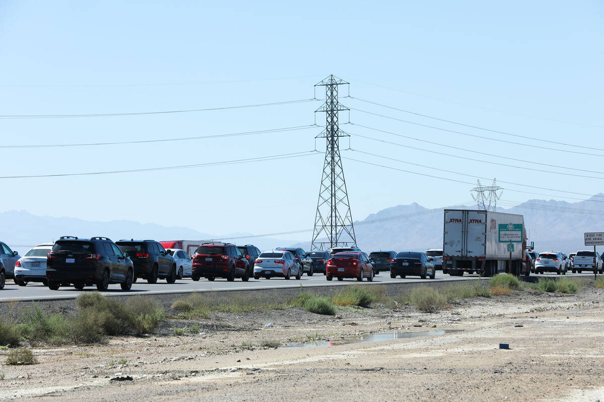 Cars traveling back to California after the Labor Day holiday weekend sit in traffic on Interst ...