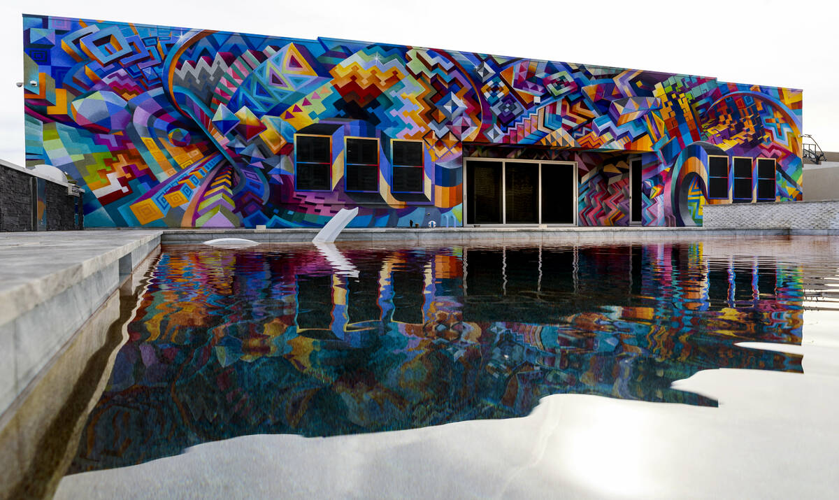 Minerva Marketing CEO Brandon Bowsky's former home, with a variety of art inside and a mural pa ...