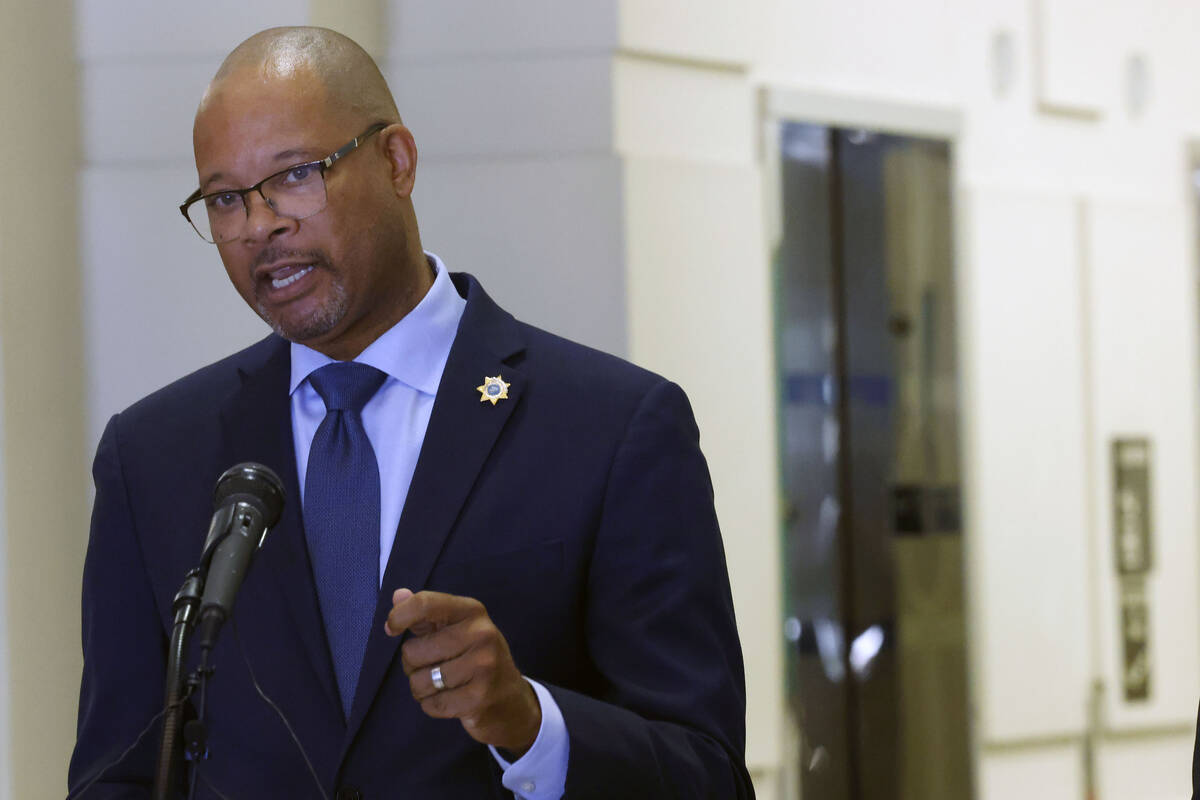 Nevada Attorney General Aaron Ford speaks during a news conference Wednesday, July 5, 2023, in ...
