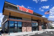 The exterior of the new Wing Zone Hot Chicken and Wings shop on Las Vegas Boulevard South. The ...