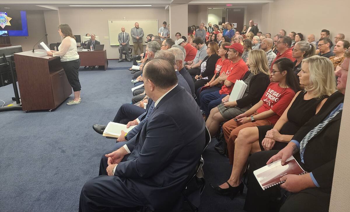 Members of Culinary Union spoke out against the alleged hiring practices of Station Casinos as ...