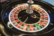 A roulette wheel spins at the Hard Rock casino in Atlantic City N.J., on May 17, 2023. (AP Phot ...