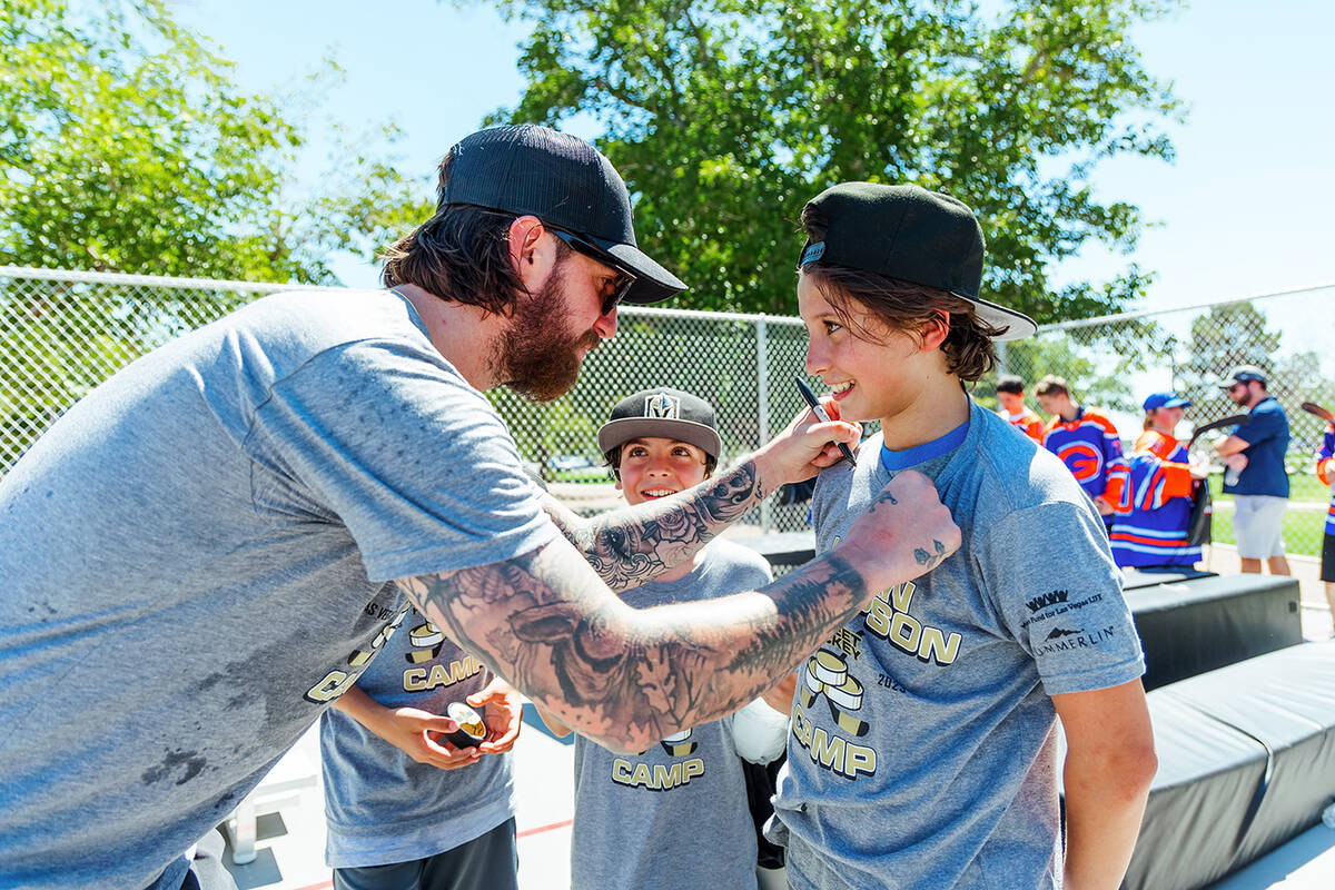 More than 60 local youths attended the Logan Thompson Street Hockey Camp Aug. 26. (Summerlin)