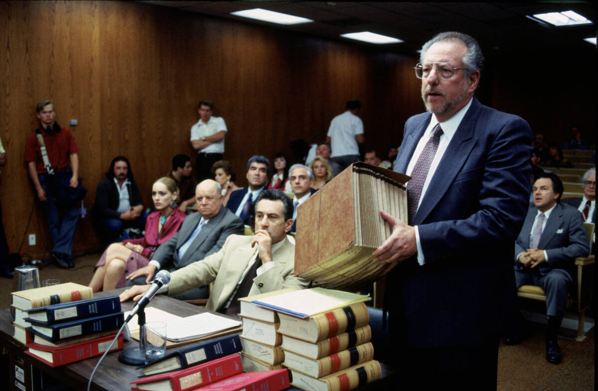 Oscar Goodman portrays himself, along with Robert De Niro as Sam "Ace" Rothstein, in "Casino." ...