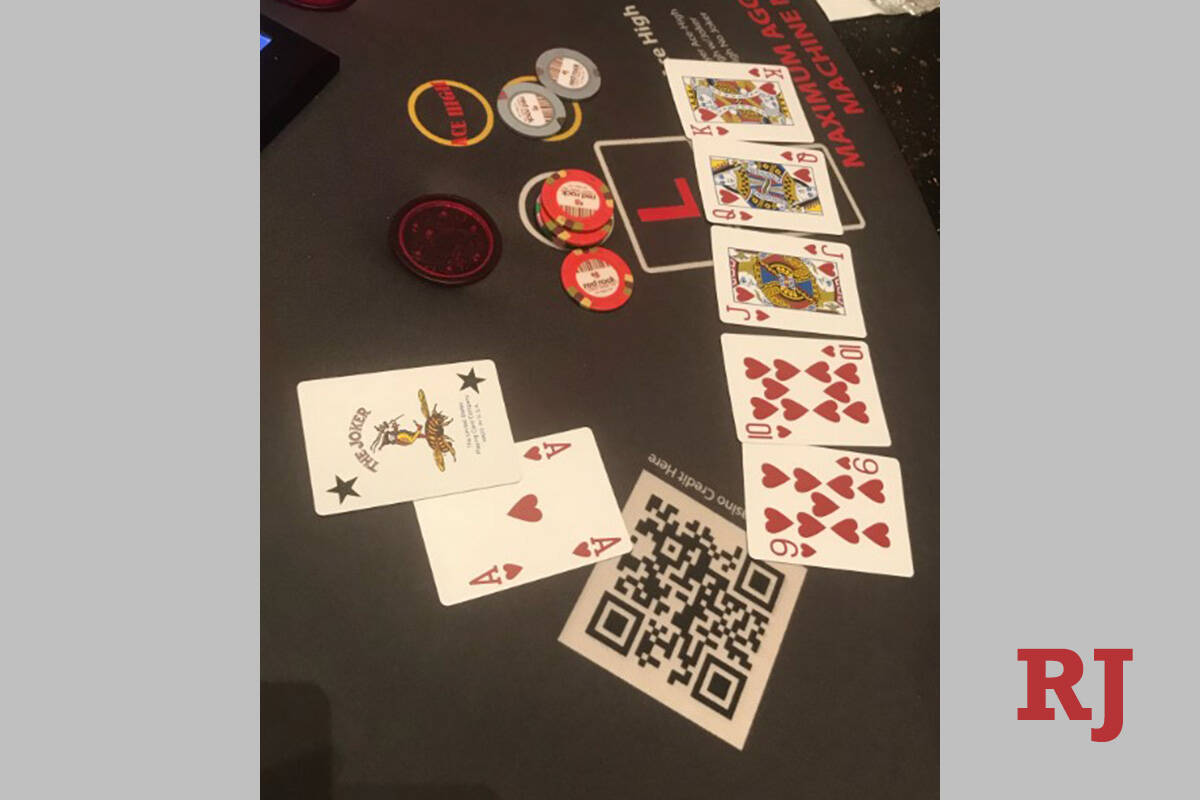 A Las Vegas visitor hit a seven-card straight flush on a Pai Gow Progressive table at Red Rock ...