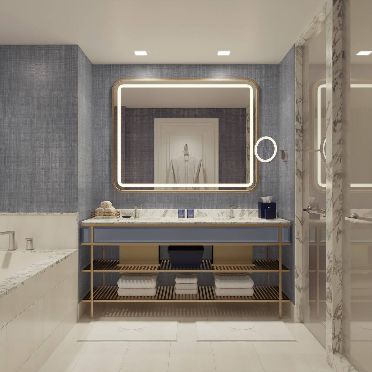 A rendering of a king suite bathroom in the Fontainebleau Las Vegas. (Fontainebleau Development)