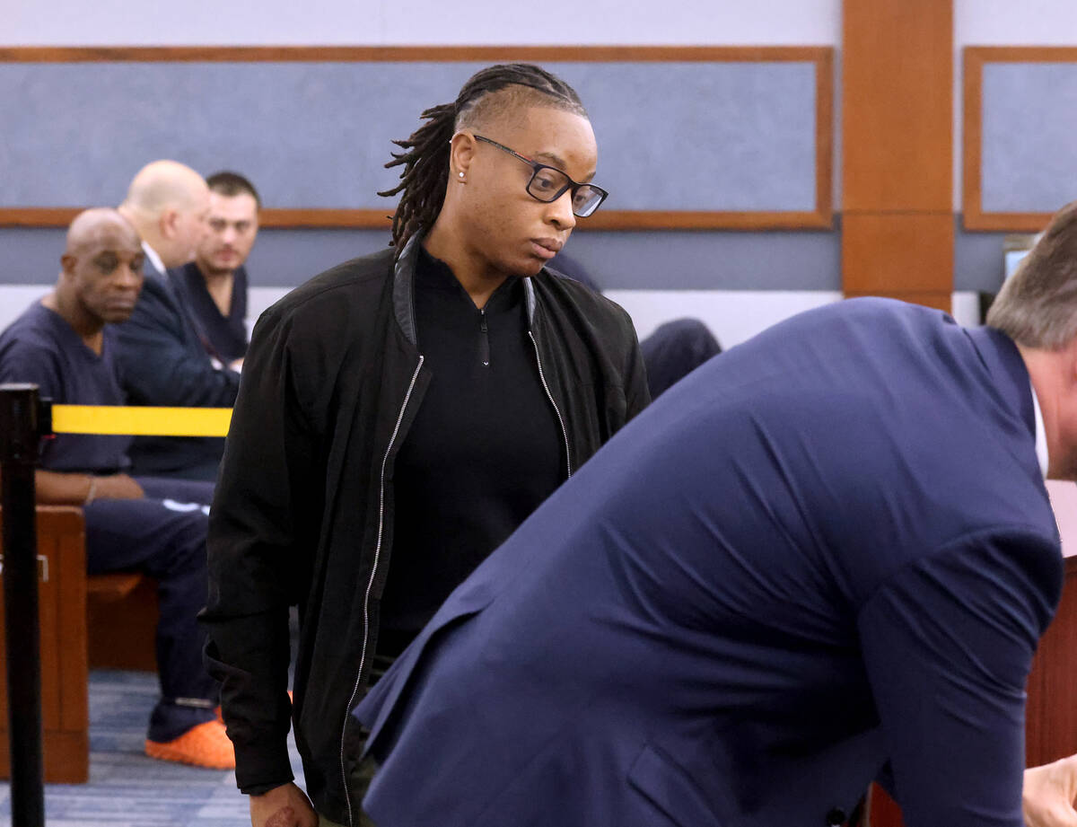 Las Vegas Aces WNBA basketball player Riquna Williams appears in court at the Regional Justice ...