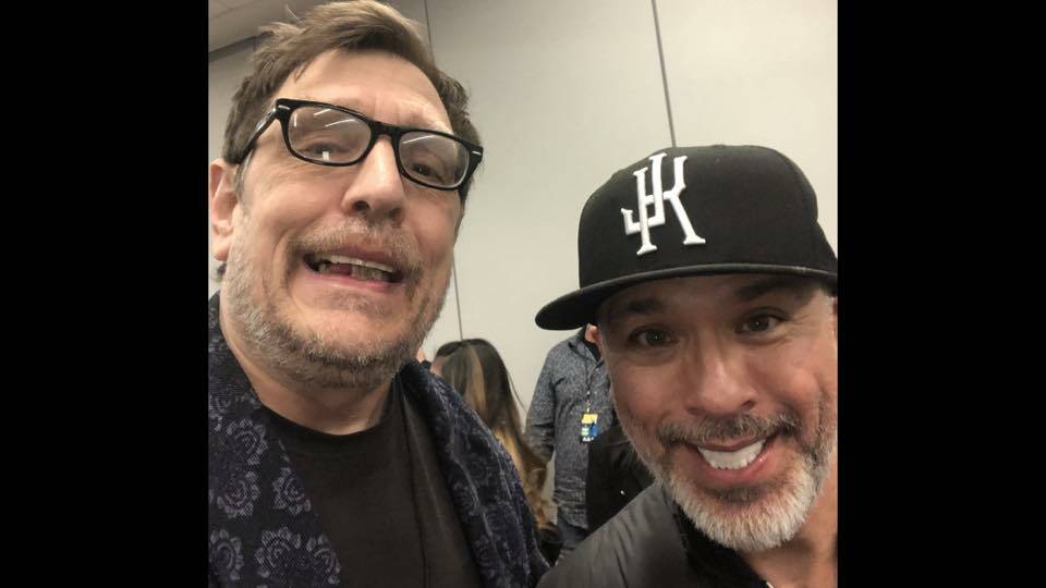 Geechy Guy and Jo Koy are shown backstage after Koy's sold-out performance at T-Mobile Arena on ...