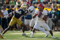 UNLV wide receiver Ricky White (11) catches a pass during the second quarter of the NCAA colleg ...