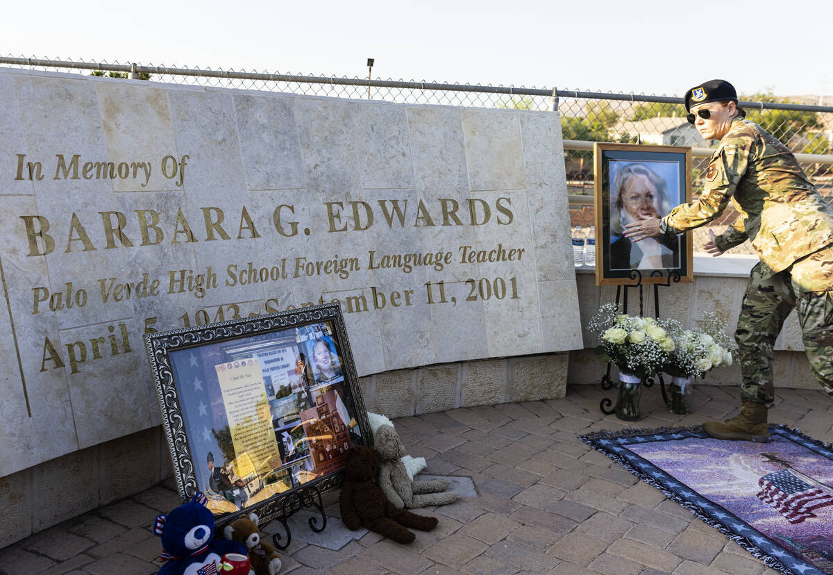 A photograph of Barbara Edwards, a foreign language teacher who died during the 9/11 terrorist ...