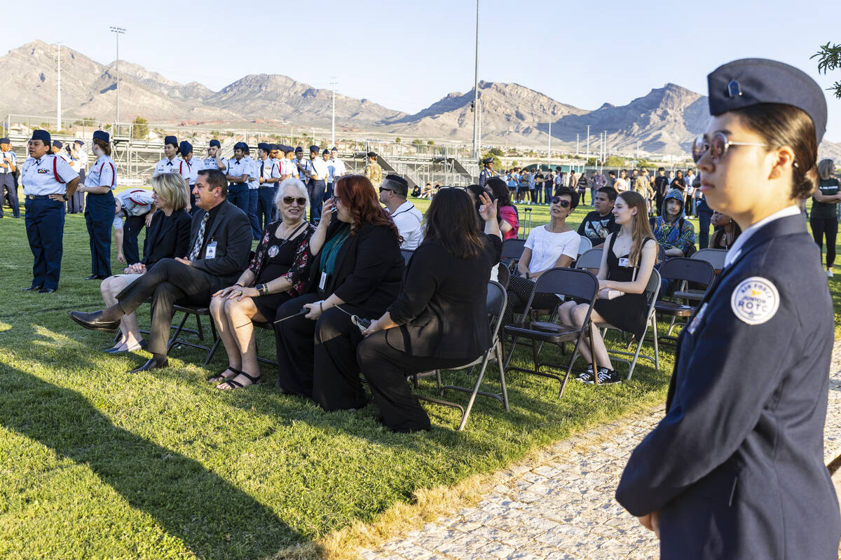 The Palo Verde High School Air Force Junior ROTC, students and faculty members gathered to reme ...