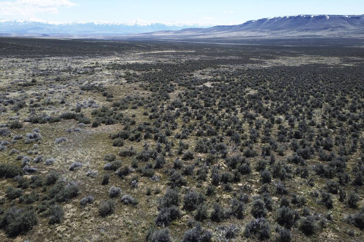 This photo on April 24, 2023, shows land where the Thacker Pass lithium mine site will be near ...