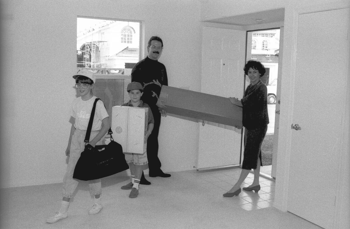 The first family, the Champlin's move into Summerlin in 1991. Photo courtesy of Howard Hughes C ...