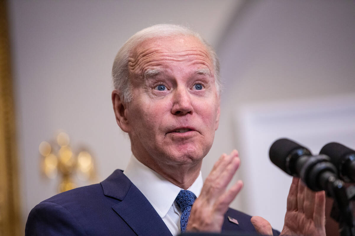 President Joe Biden delivers remarks on a deal struck with House Speaker Kevin McCarthy to rais ...
