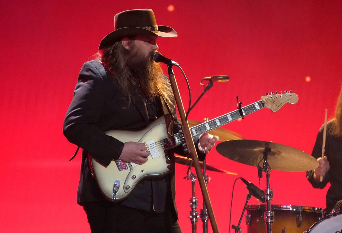 Chris Stapleton performs "Watch You Burn" at the 57th Academy of Country Music Awards on Monday ...