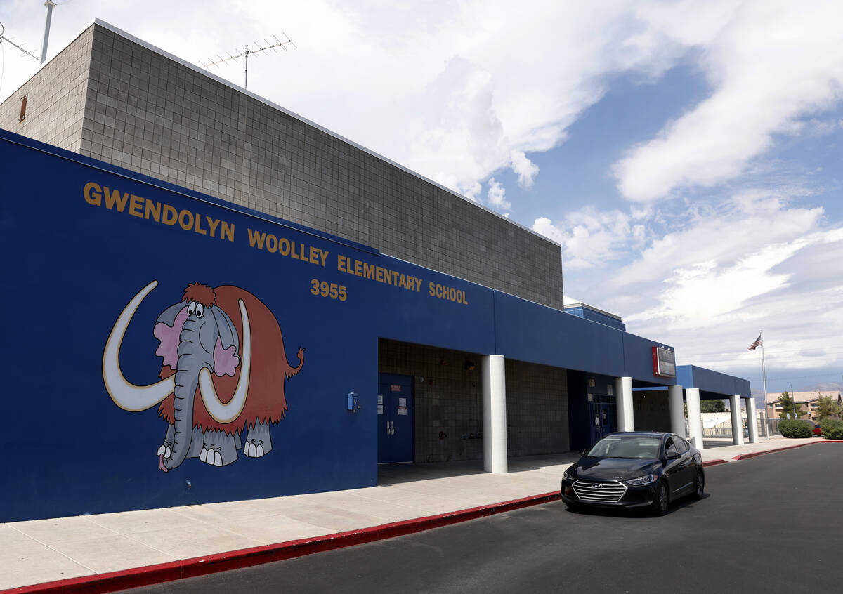 Gwendolyn Woolley Elementary School is seen, on Tuesday, Sept. 12, 2023, in Las Vegas. Schools ...