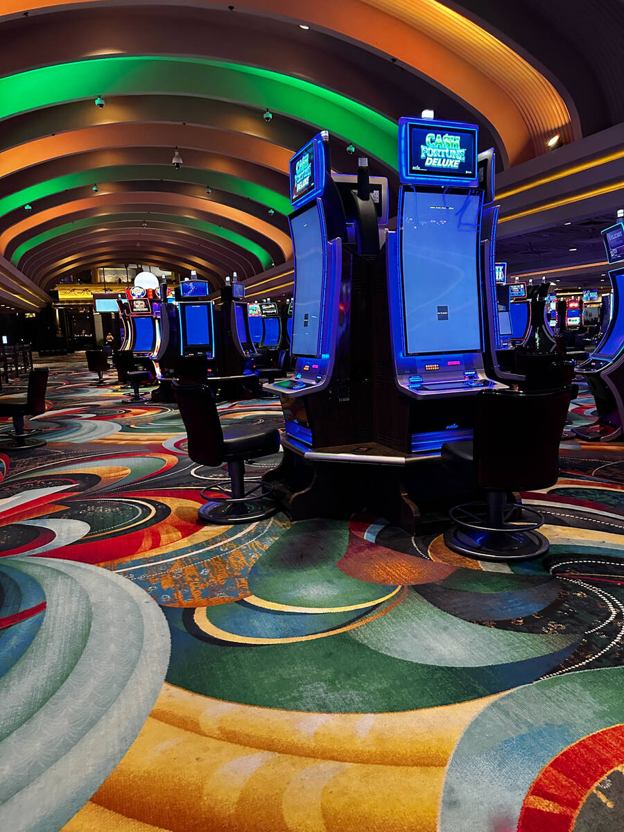 Some gaming machines at MGM Grand in Las Vegas remain inoperable Tuesday, Sept. 12, 2023, a day ...
