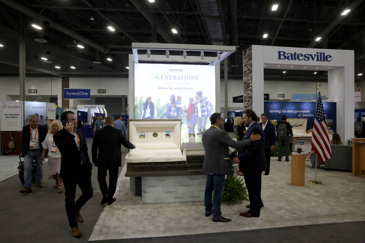 Conventioneers mingle during the National Funeral Directors Association International Conventio ...