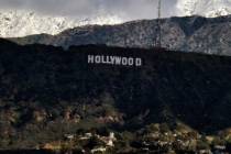 The Hollywood sign in Los Angeles on Sunday, Feb. 26, 2023. (AP Photo/Richard Vogel)