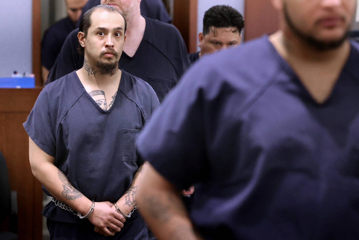 Victor Angel Villanueva, arrives in court for sentencing at the Regional Justice Center in Las ...