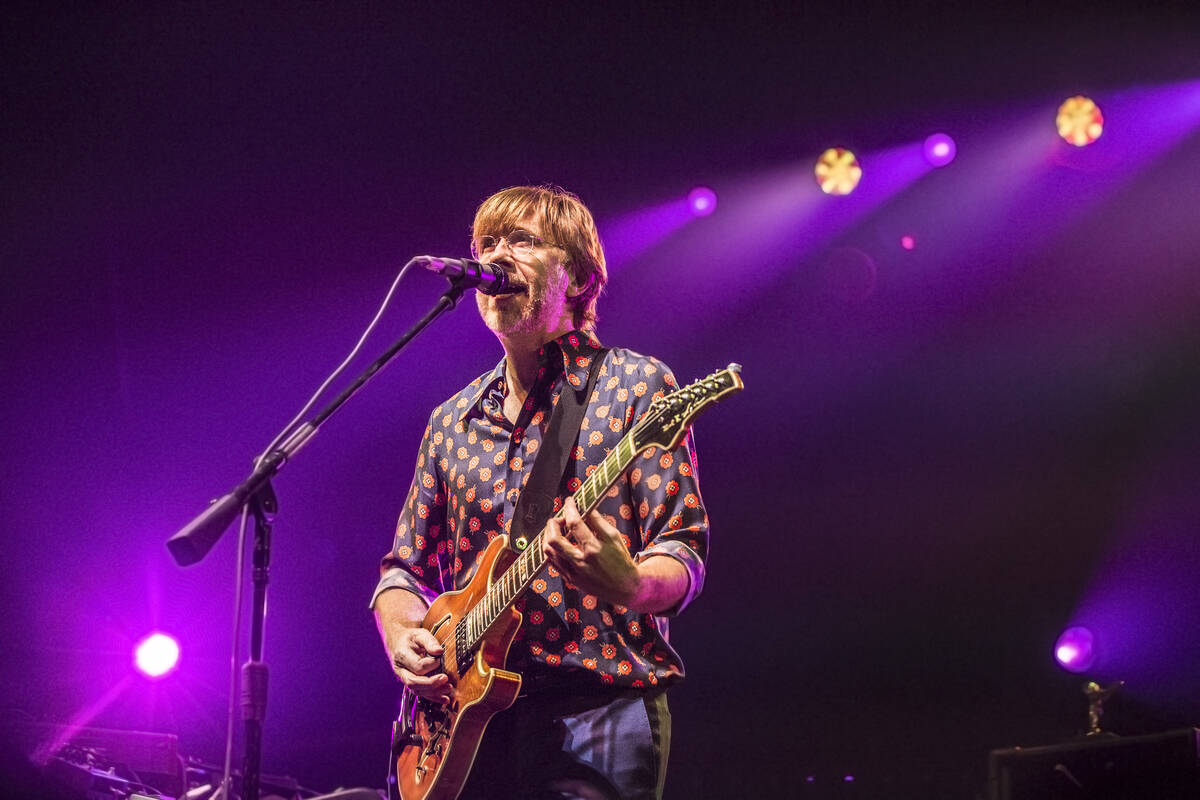 Phish lead singer Trey Anastasio performs during their Halloween show at the MGM Grand Garden A ...